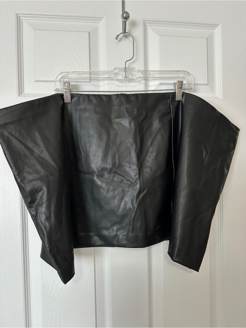 H&M Black Faux Leather Women's Skirt